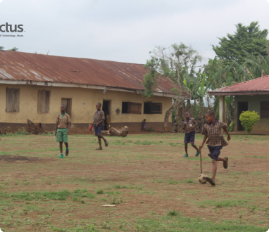 Image of Children playing football